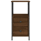 ZNTS Bedside Cabinet Brown Oak 34x35.5x70 cm Engineered Wood 825951