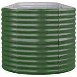 Garden Raised Bed Galvanised Steel 440x80x68 cm Green 318968