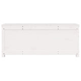 Storage Box White 110x50x45.5 cm Solid Wood Pine 823540