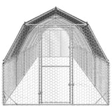 Chicken Run with Roof 2.5x12x2.25 m Galvanised Steel 3328530