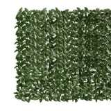 Balcony Privacy Screen with Dark Green Leaves 300x150 cm 3216424