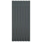 ZNTS Roof Panels 12 pcs Powder-coated Steel Anthracite 80x36 cm 319136