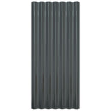 ZNTS Roof Panels 12 pcs Powder-coated Steel Anthracite 80x36 cm 319136