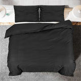 Duvet Cover Set Black 200x220 cm Cotton 136121