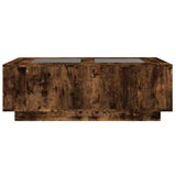 Coffee Table with Infinity LED Smoked Oak 116x69x40 cm 3284060
