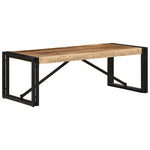 ZNTS Coffee Table 100x50x35 cm Solid Rough Wood Mango 4016673