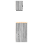 ZNTS Garage Cabinets 2 pcs Grey Sonoma Engineered Wood 3328283