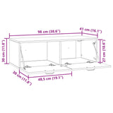 Wall-Mounted TV Cabinet Old Wood 98 x 41 x 30 cm 899043