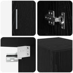 Slim Storage Cabinet Black oak 30 x 42.5 x 225 cm 3365629