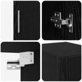Slim Storage Cabinet Black oak 30 x 42.5 x 225 cm 3365629