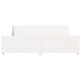 Bed Frame without Mattress White 200x200 cm Solid Wood Pine 3302271