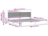 Bed Frame with Storage and Headboard White 180 x 200 cm 3414001