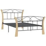 Bed Frame without Mattress Black Metal 100x200 cm 324884
