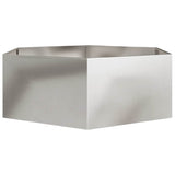 Garden Planter Hexagon 138x120x45 cm Stainless Steel 851140