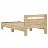 Bed Frame without Mattress with Headboard Sonoma Oak 100x200 cm 838528