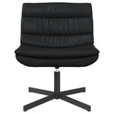 Swivel Chair Black 63 x 75 x 76 cm Shiny PU 42007346