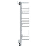 3-Tier Pull-out Kitchen Wire Basket Silver 47x15.5x55.5 cm 50968