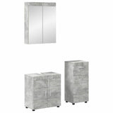 Bathroom Furniture Set TULUM 3 pcs Concrete Grey 3398027