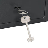 Safe Box with Lock Dark grey 23 x 17 x 17 cm Steel 42011313