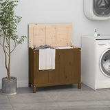 Laundry Box Honey Brown 88.5x44x76 cm Solid Wood Pine 823582