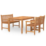Garden Dining Set Teak Fine sanded teak hardwood Medium Durable 3157166