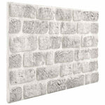 3D Wall Panels with Light Grey Brick Design 10 pcs EPS 147199