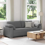 Sofa Dark Grey 219 x 77 x 82 cm Fabric 4105238