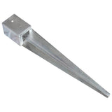 Ground Spikes 6 pcs Silver 10x10x76 cm Galvanised Steel 145420