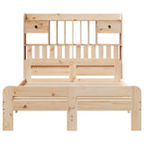 Bookcase Bed without Mattress 135x190 cm Double Solid Wood Pine 3308897