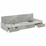 Bed Frame Concrete Grey 100 x 200 cm Engineered Wood 3335224