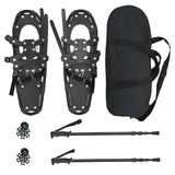 3 in 1 Snowshoes Black 63.5 x 21 cm Aluminum and HDPE 42021432