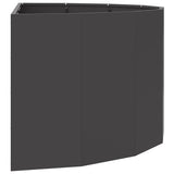 Planter Black 120 x 60 x 50 cm Steel 883703