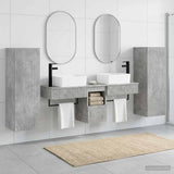 Bathroom Furniture Set 5 pcs Concrete Grey 33 x 34.5 x 100 cm 3405976
