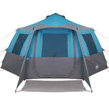 Cabin Tent 12-Person with Roof Blue and Grey 500 x 500 x 294 cm 42004057