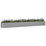 Planter Light Grey 480 x 50 x 45 cm Galvanised Steel 42018158