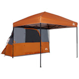 Camping Tent Set Folding 2 pcs Orange Taffeta and Fabric 3337177