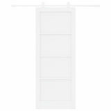 Sliding Door White 83 x 211 cm Solid Pine Wood 3333395