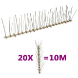 5-row Plastic Bird & Pigeon Spikes Set of 20 10 m 149129