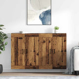 Wall-mounted Cabinet 2 pcs Old Wood 69.5 x 34 x 90 cm 3415563