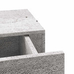 Wall Drawer Shelves 2 pcs Concrete Grey 60x23.5x10cm MDF 330266