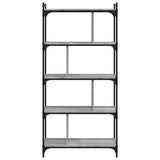 Bookcase 5-Tier Grey Sonoma 76x32x158 cm Engineered Wood 833943