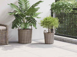 Planter Basket with Storage 2 pcs Grey 42020957