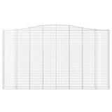 Arched Gabion Baskets 3 pcs 400x30x220/240 cm Galvanised Iron 3145905