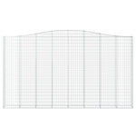 Arched Gabion Basket 400x30x220/240 cm Galvanised Iron 153411