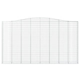 Arched Gabion Basket 400x30x220/240 cm Galvanised Iron 153411