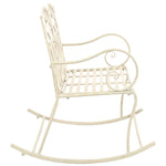 Garden Bench 104 cm Iron Antique White 45436