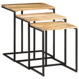 Nesting Tables 3 pcs Solid Wood Acacia 372724