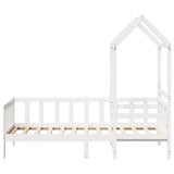 Day Bed with Roof without Mattress White 80x200 cm Solid Wood 3282213