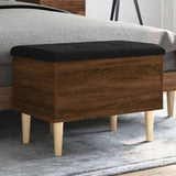 Storage Bench Brown Oak 62x42x46 cm Engineered Wood 835074