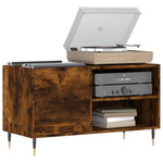 ZNTS Record Cabinet Smoked Oak 85x38x48 cm Engineered Wood 831697